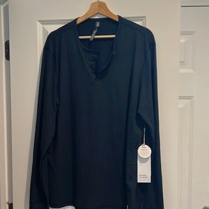 Blue Vuori Long-Sleeve Henley